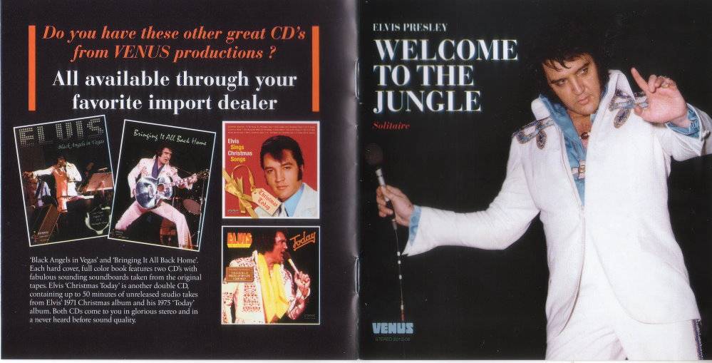 Elvis Presley Welcome To The Jungle Solitaire : Front